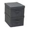 Household Essentials Fabric Storage Bin with Lid, 2ct.